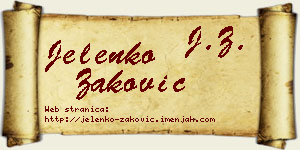 Jelenko Zaković vizit kartica